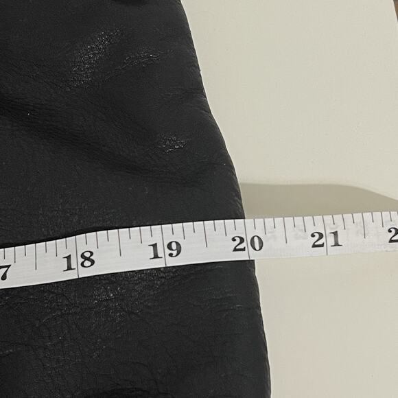 Donald J Pliner Braided Woven Trim Hobo Bag Black Leather Large Boho Flaws - Picture 13 of 16